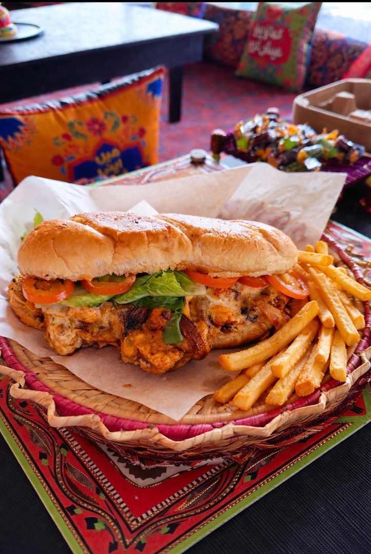 Tawa Chopped Chicken Sandwich